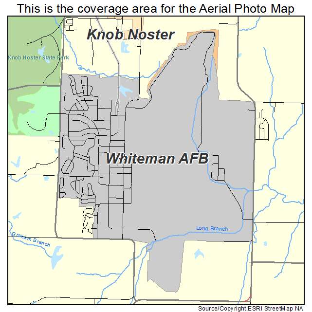 Whiteman AFB, MO location map 