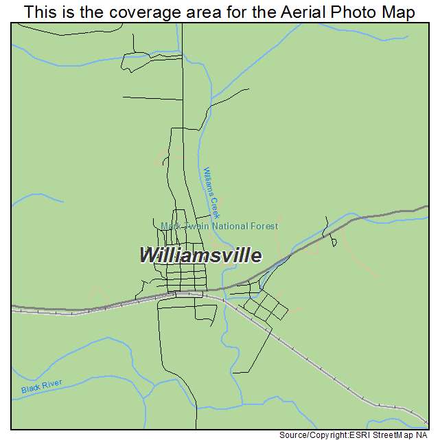 Williamsville, MO location map 