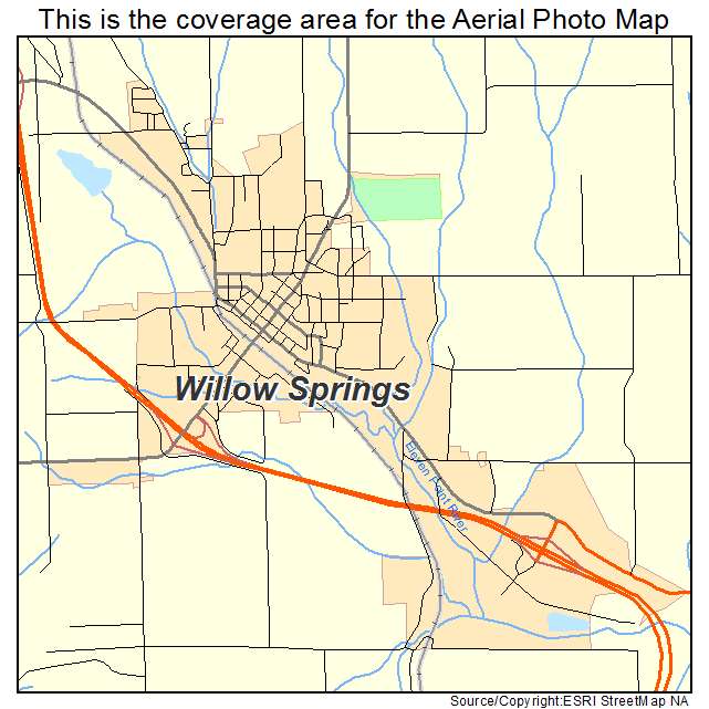 Willow Springs, MO location map 