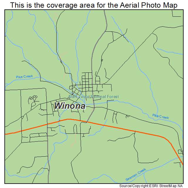Winona, MO location map 