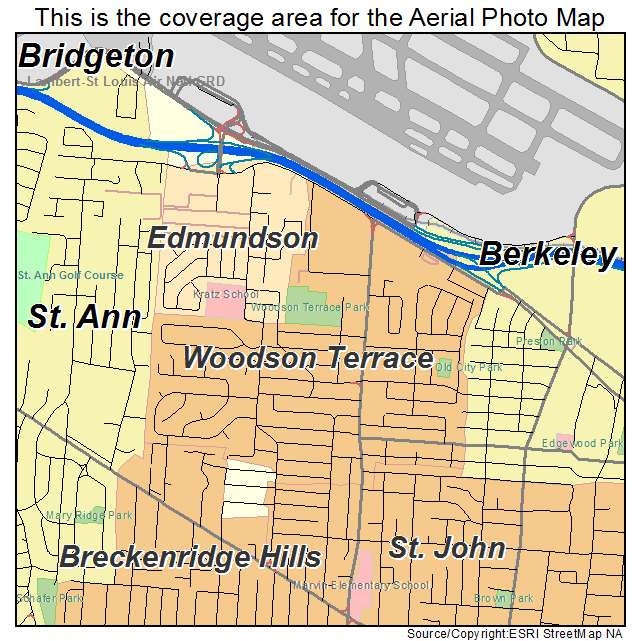 Woodson Terrace, MO location map 