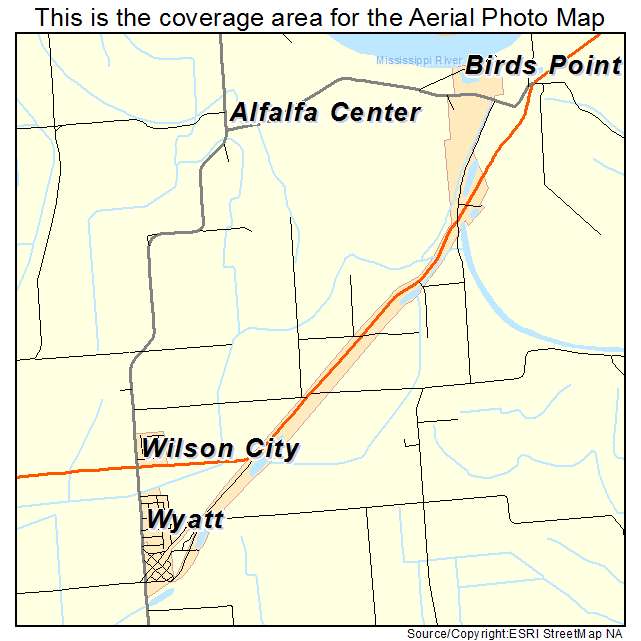 Wyatt, MO location map 