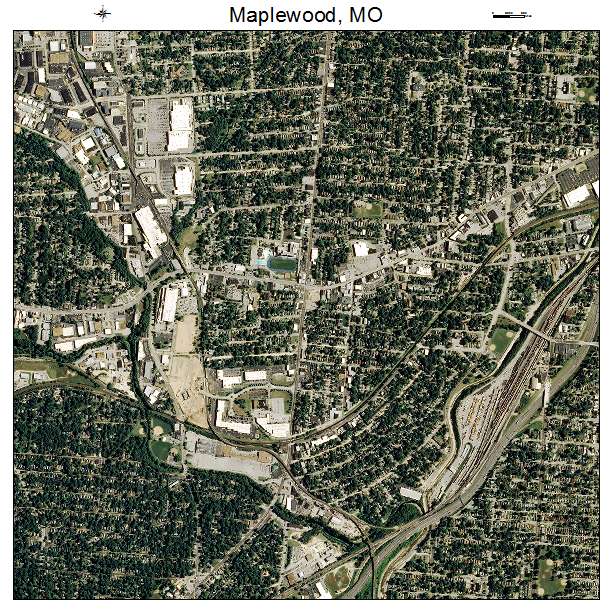 Maplewood, MO air photo map