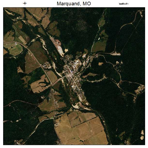 Marquand, MO air photo map