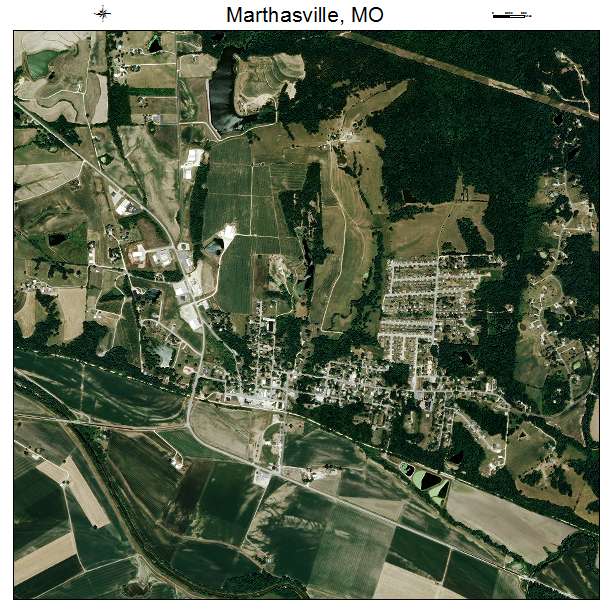 Marthasville, MO air photo map