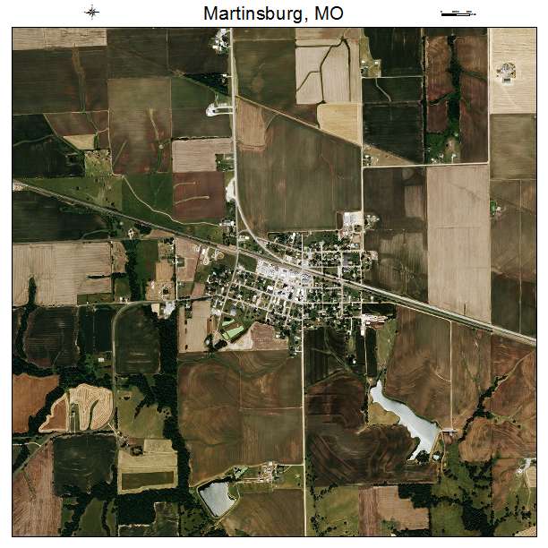 Martinsburg, MO air photo map