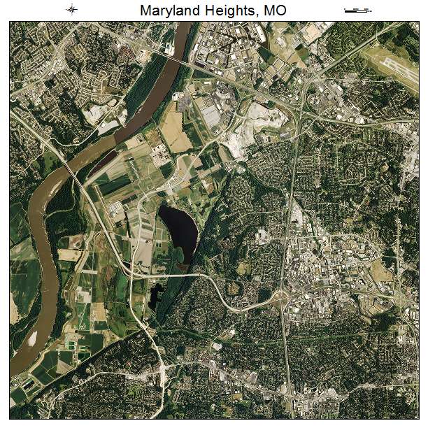 Maryland Heights, MO air photo map