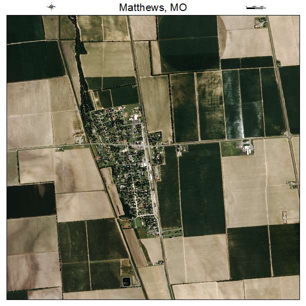 Matthews, MO air photo map