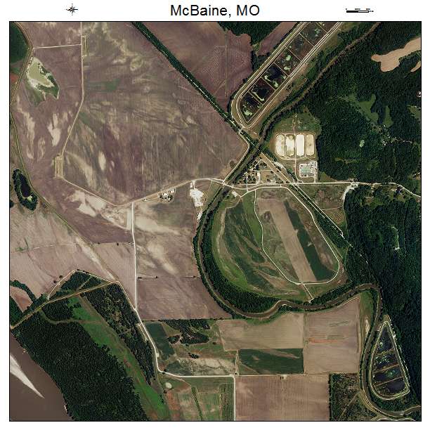 McBaine, MO air photo map