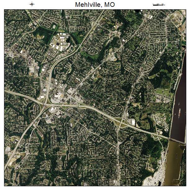 Aerial Photography Map Of Mehlville MO Missouri