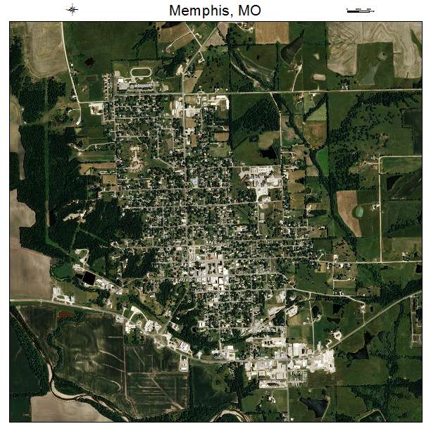 Memphis, MO air photo map