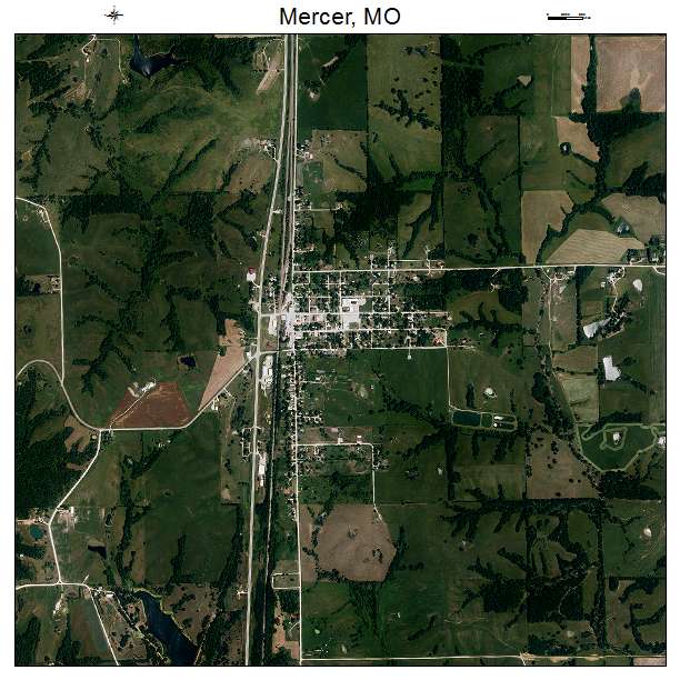 Mercer, MO air photo map