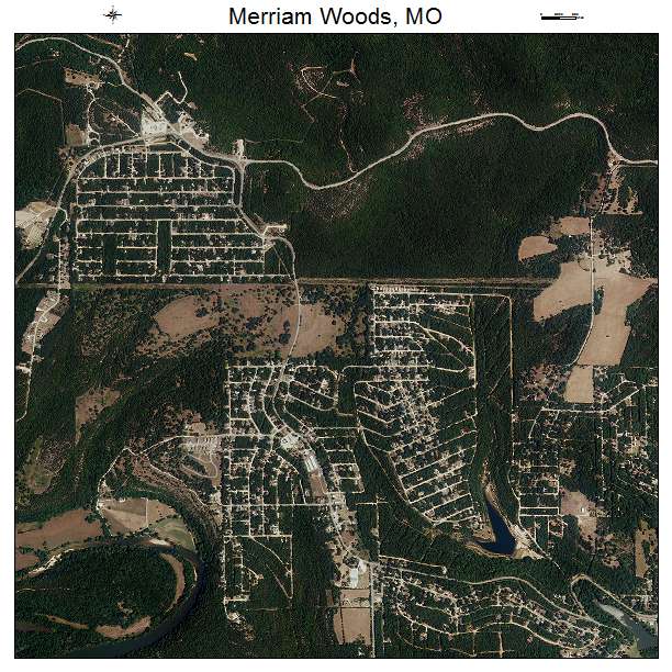 Merriam Woods, MO air photo map