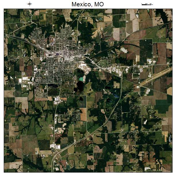 Mexico, MO air photo map