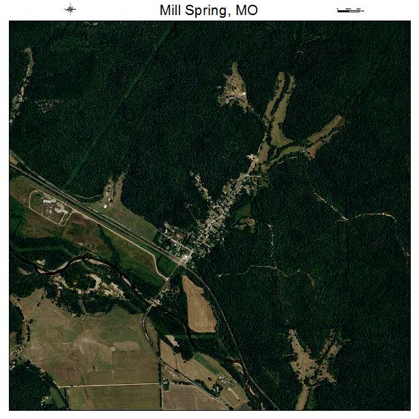 Mill Spring, MO air photo map