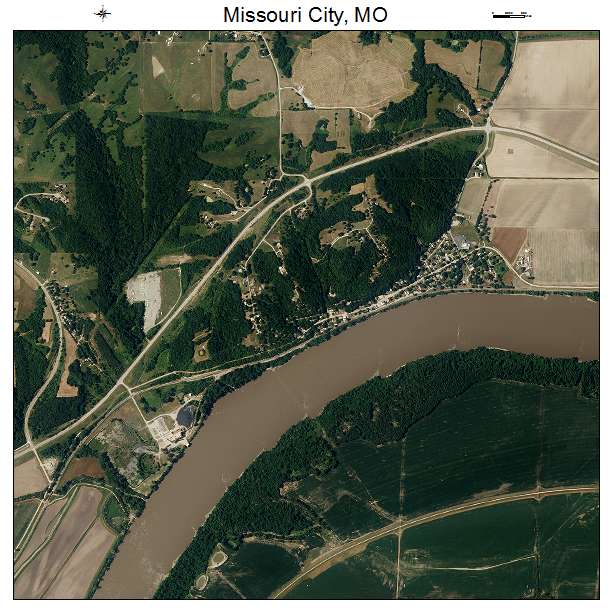 Missouri City, MO air photo map