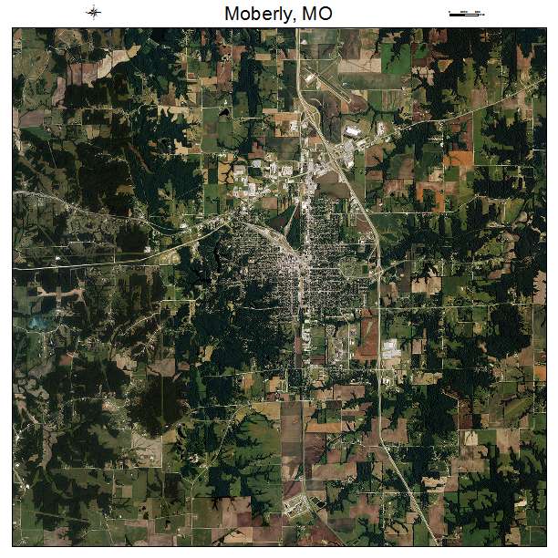 Moberly, MO air photo map