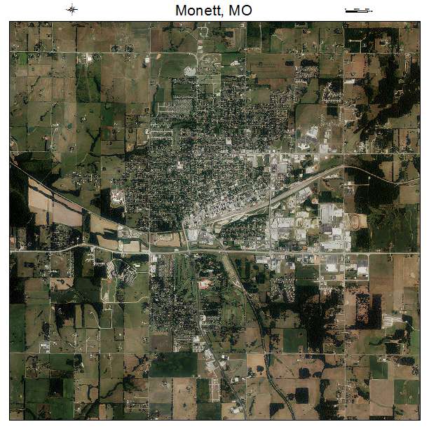 Monett, MO air photo map
