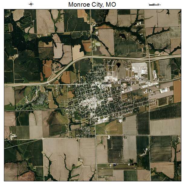 Monroe City, MO air photo map