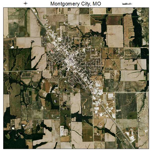 Montgomery City, MO air photo map