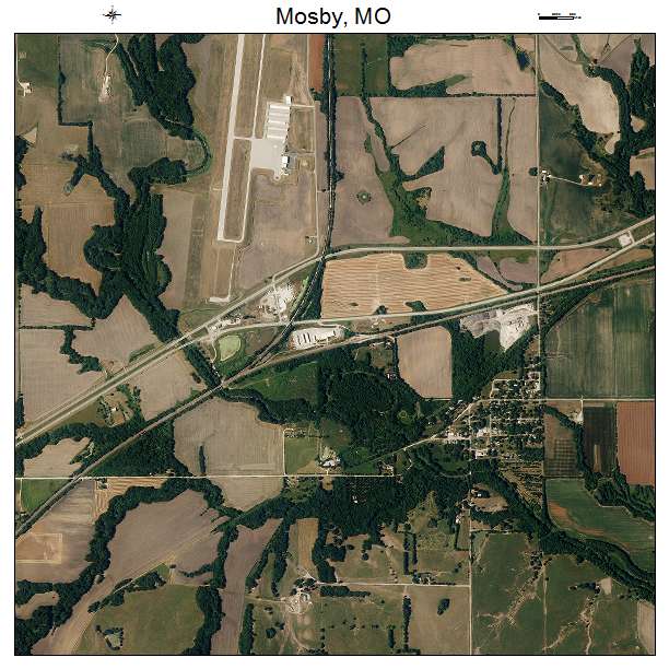 Mosby, MO air photo map