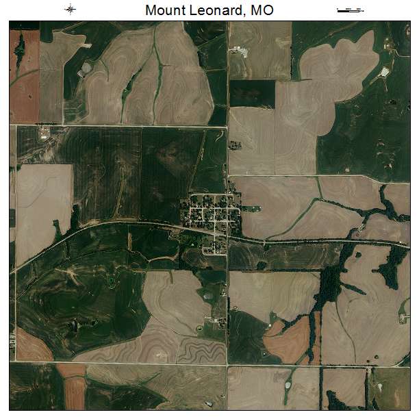 Mount Leonard, MO air photo map