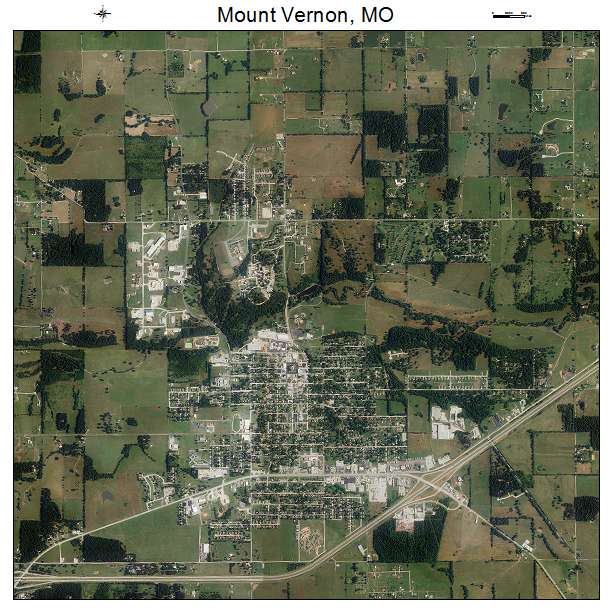 Mount Vernon, MO air photo map