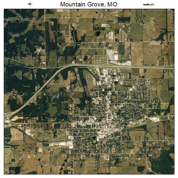 Mountain Grove, MO air photo map