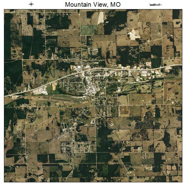 Mountain View, MO air photo map