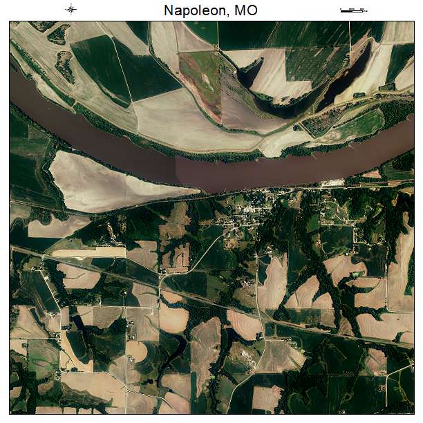 Napoleon, MO air photo map
