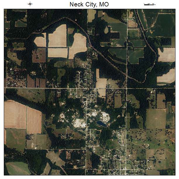 Neck City, MO air photo map