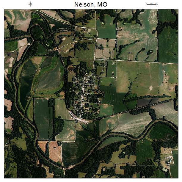 Nelson, MO air photo map