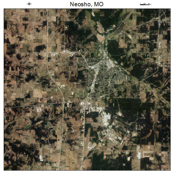 Neosho, MO air photo map