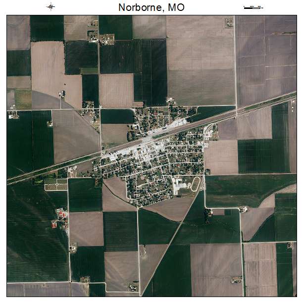 Norborne, MO air photo map