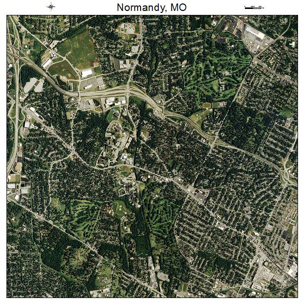 Normandy, MO air photo map