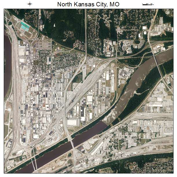 North Kansas City, MO air photo map