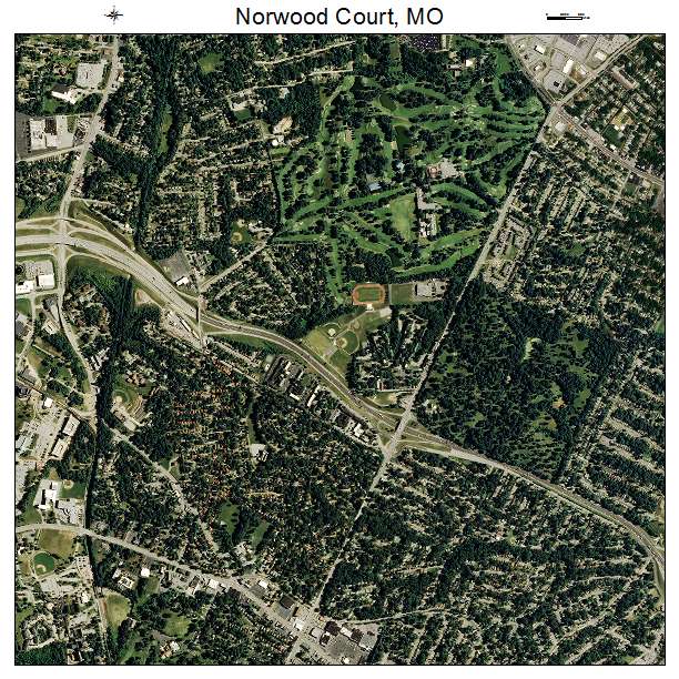 Norwood Court, MO air photo map
