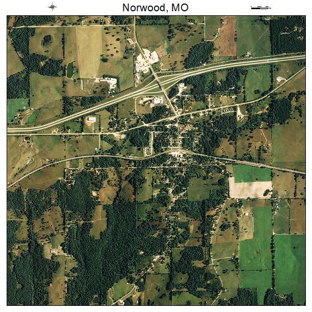 Norwood, MO air photo map