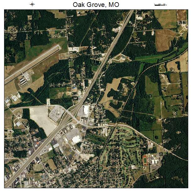 Oak Grove, MO air photo map