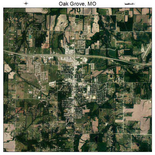 Oak Grove, MO air photo map