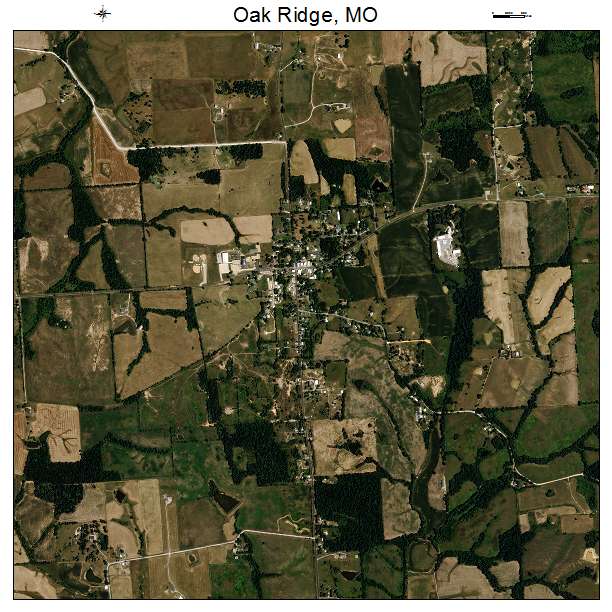 Oak Ridge, MO air photo map