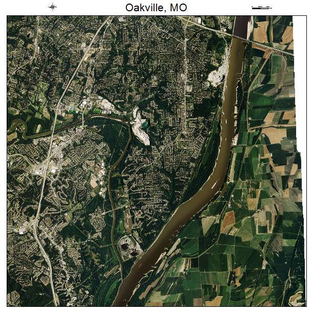 Oakville, MO air photo map