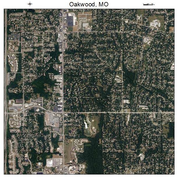 Oakwood, MO air photo map