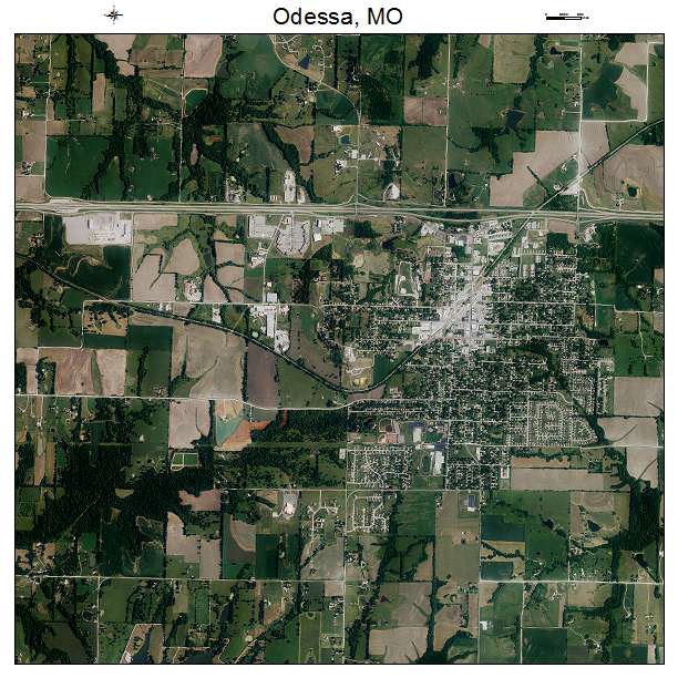 Odessa, MO air photo map