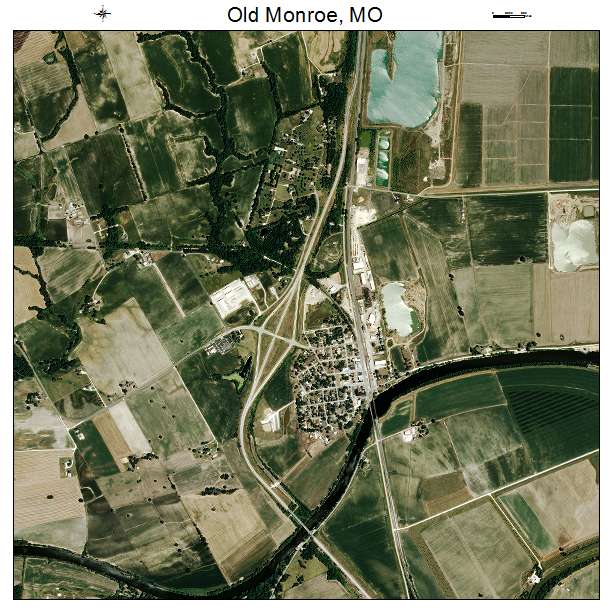 Old Monroe, MO air photo map