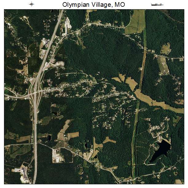 Olympian Village, MO air photo map