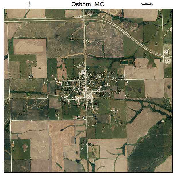 Osborn, MO air photo map