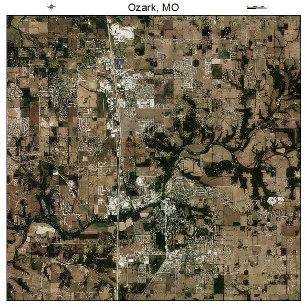 Ozark, MO air photo map