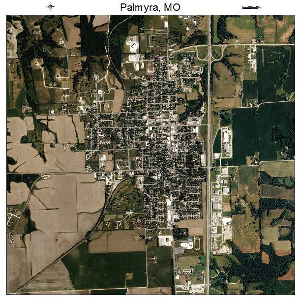 Palmyra, MO air photo map