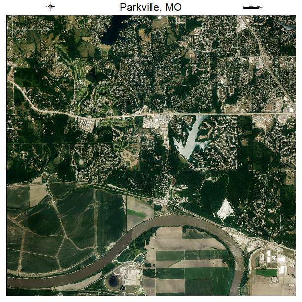 Parkville, MO air photo map